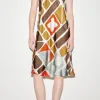 Kleider-LUISA CERANO Slipdress Mit Ethnic-Print multi