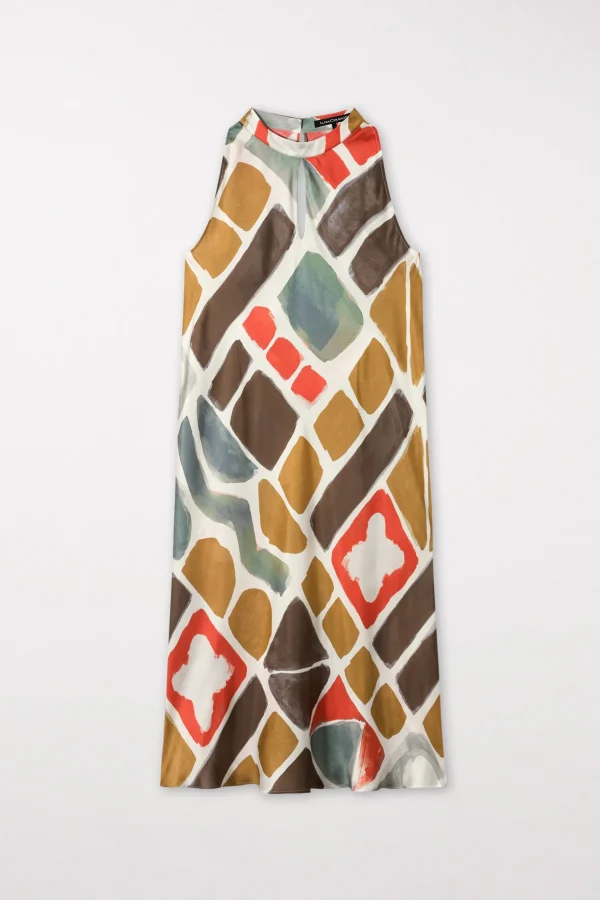 Kleider-LUISA CERANO Slipdress Mit Ethnic-Print multi
