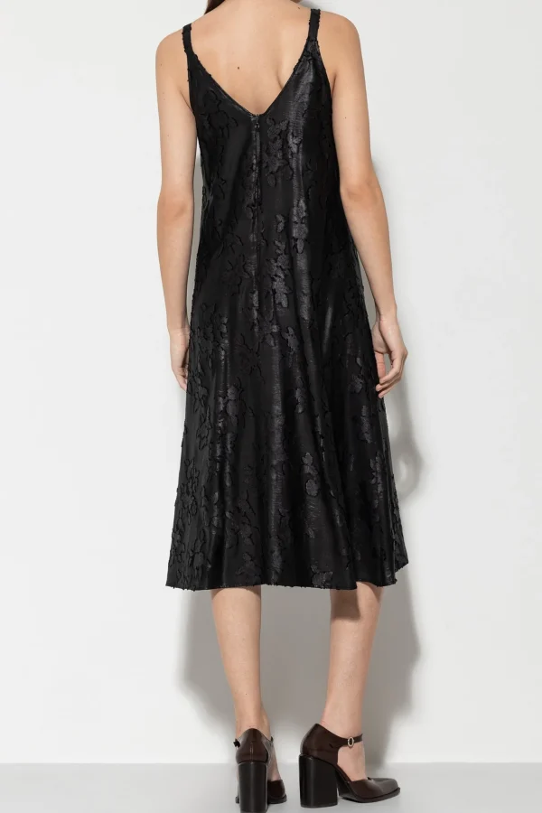 Kleider-LUISA CERANO Slipdress Mit Flower-Design black