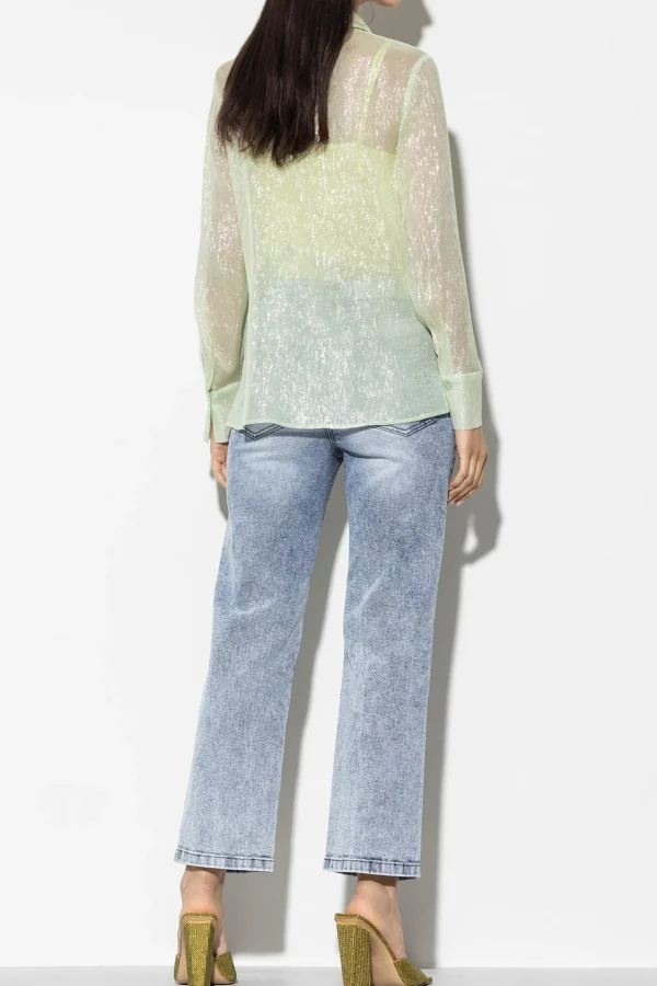 Hosen | Denim-LUISA CERANO Straightleg-Denim Im Used-Look denim blue