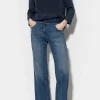Denim | Hosen-LUISA CERANO Straight-Soft-Denim denim blue