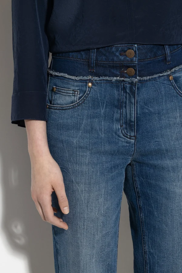 Denim | Hosen-LUISA CERANO Straight-Soft-Denim denim blue