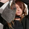 Accessoires-LUISA CERANO Strass-Tasche deep black