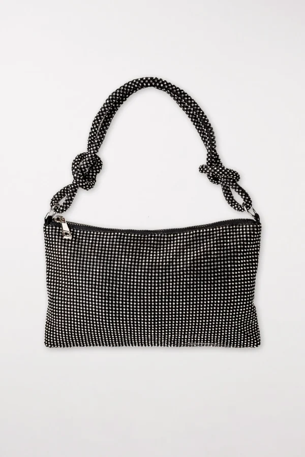 Accessoires-LUISA CERANO Strass-Tasche deep black