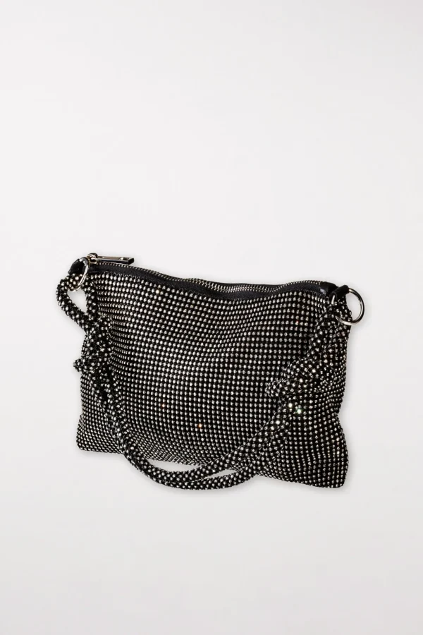 Accessoires-LUISA CERANO Strass-Tasche deep black