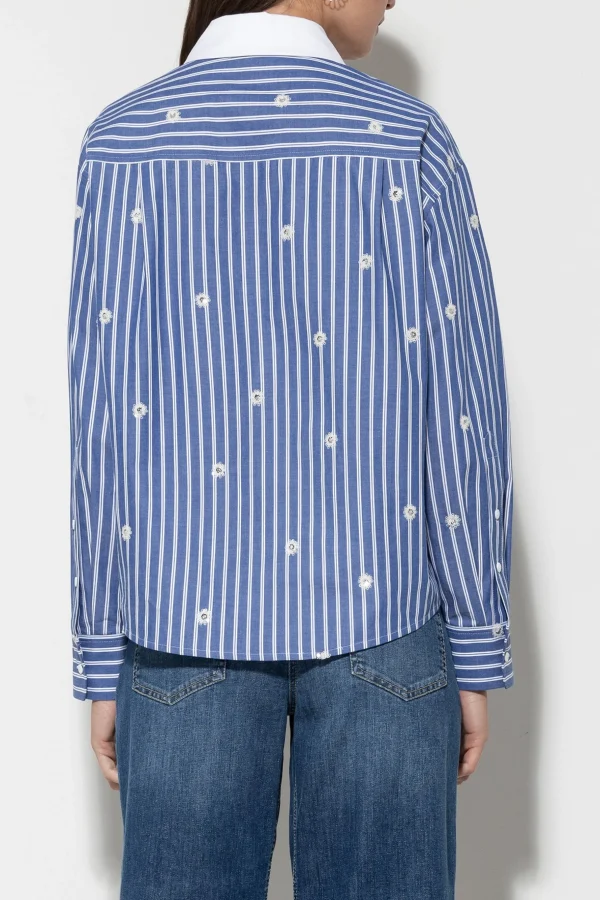 Blusen-LUISA CERANO Streifenbluse Mit Pailletten multi