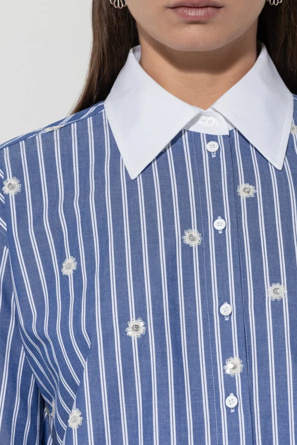 Blusen-LUISA CERANO Streifenbluse Mit Pailletten multi