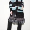 Strick-LUISA CERANO Streifen-Cardigan Aus Woll-Mix multi