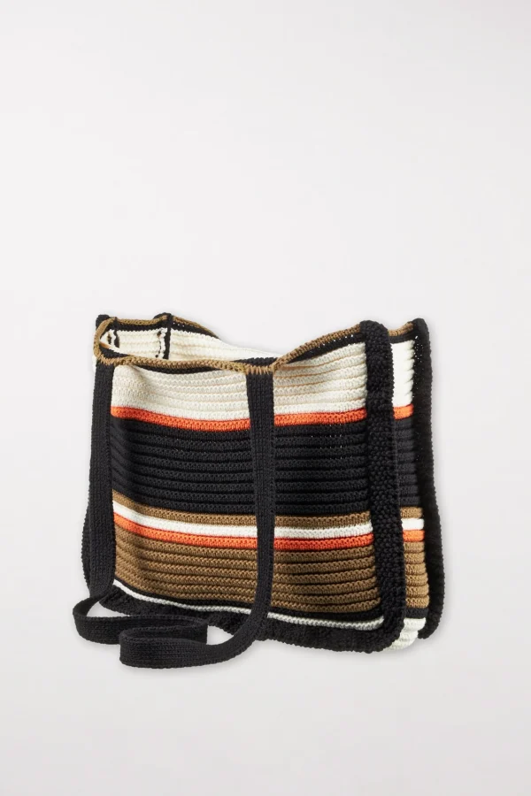 Accessoires-LUISA CERANO Stricktasche Aus Leinen-Mix multi