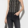 Sets | Shirts & Tops-LUISA CERANO Stricktop Mit Fancy-Stripe black