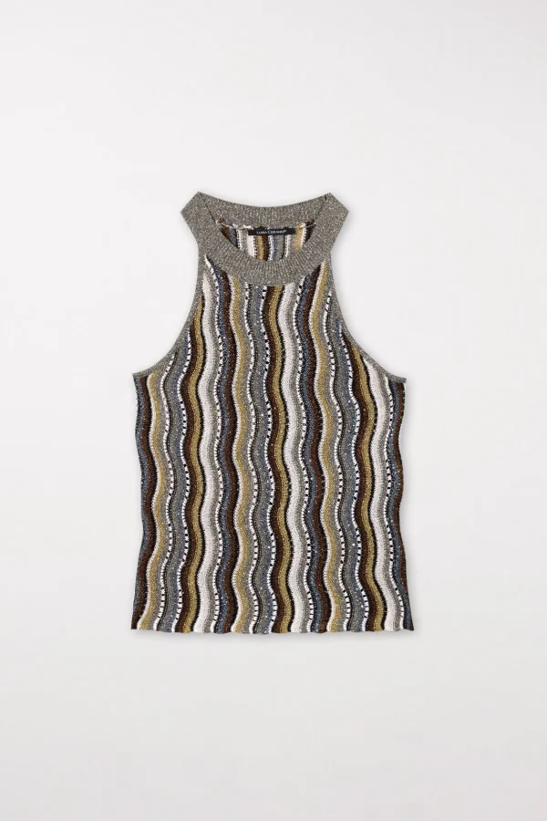 Sets | Shirts & Tops-LUISA CERANO Stricktop Mit Fancy-Stripe multi