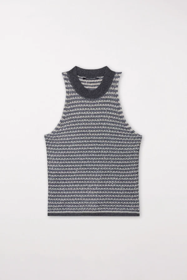 Strick-LUISA CERANO Stricktop Mit Pailletten multi