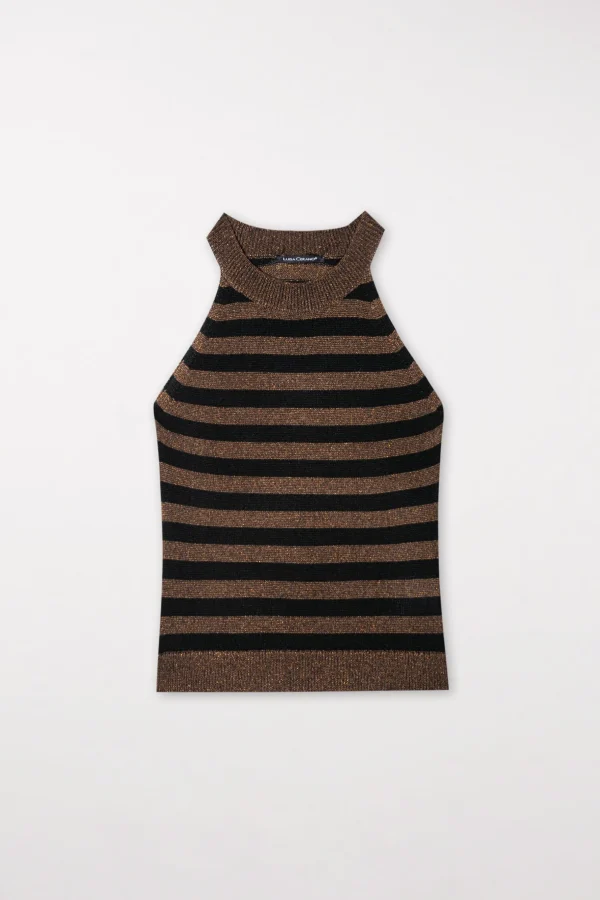 Sets | Shirts & Tops-LUISA CERANO Stricktop Mit Streifen multi