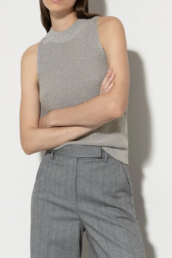 Strick | Shirts & Tops-LUISA CERANO Stricktop Mit Turtleneck heather grey