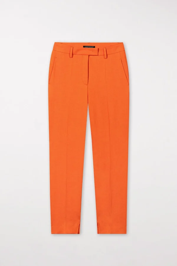 Hosen | Sets-LUISA CERANO Tapered-Pants Aus Leinen-Mix