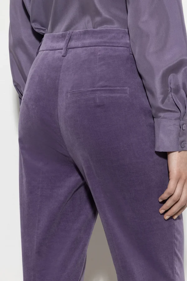 Hosen | Sets-LUISA CERANO Tapered-Velvet-Pants