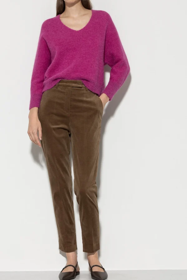 Hosen | Sets-LUISA CERANO Tapered-Velvet-Pants