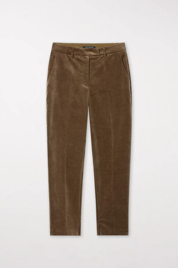 Hosen | Sets-LUISA CERANO Tapered-Velvet-Pants