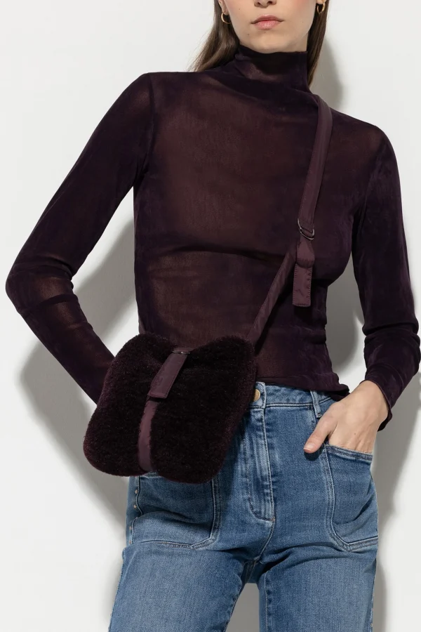 Accessoires-LUISA CERANO Tasche In Felloptik burgundy