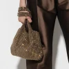 Accessoires-LUISA CERANO Tasche Mit Glitzersteinen gold