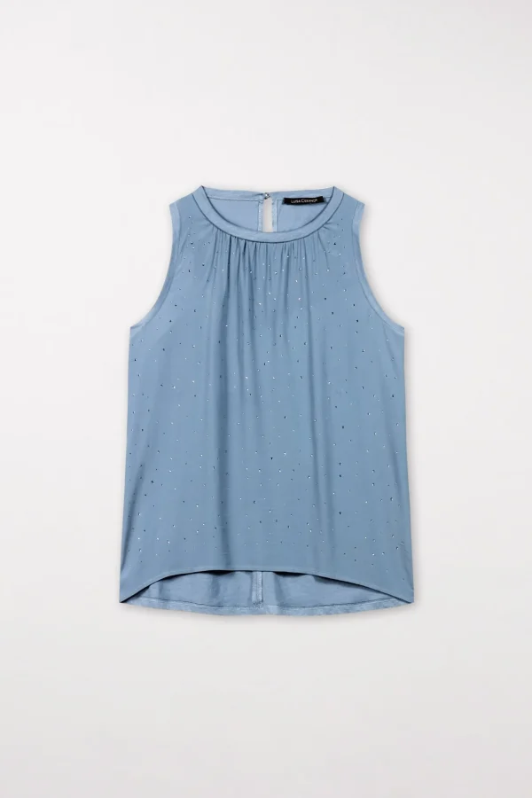 Shirts & Tops-LUISA CERANO Top Mit Glitzersteinen