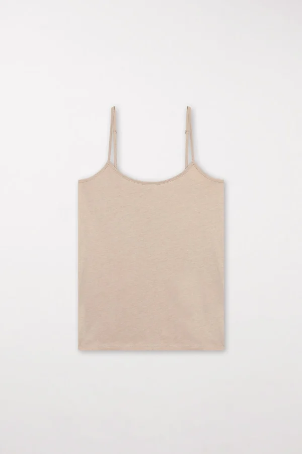 Shirts & Tops-LUISA CERANO Top Mit Spaghettiträgern cashew