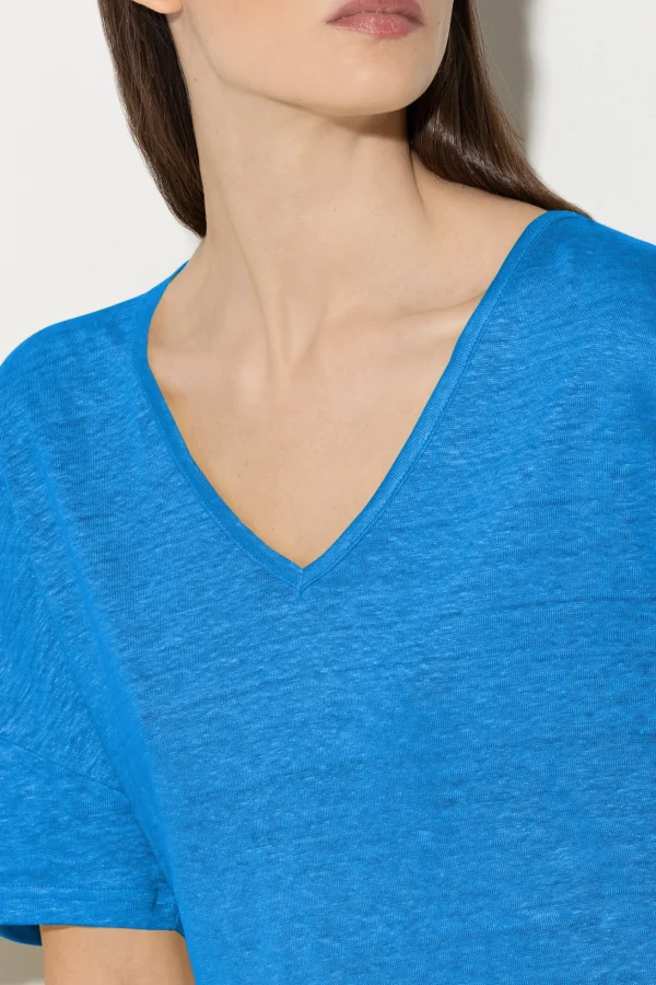 Shirts & Tops-LUISA CERANO T-Shirt Aus Leinen