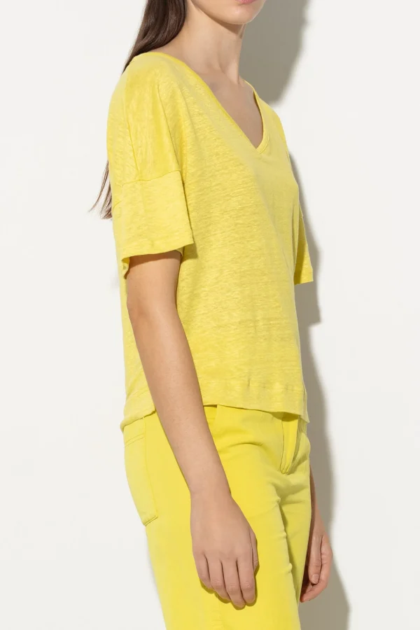 Shirts & Tops-LUISA CERANO T-Shirt Aus Leinen