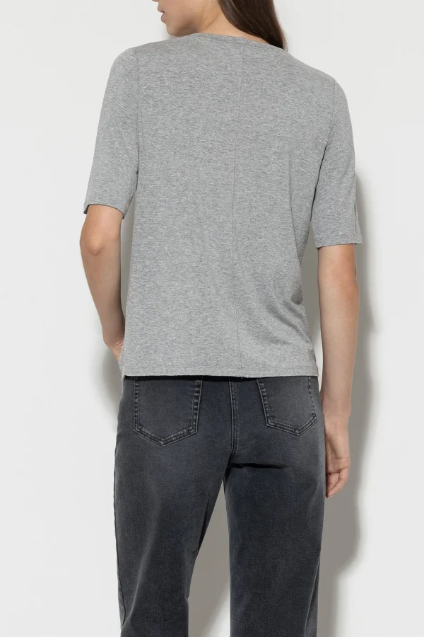 Shirts & Tops-LUISA CERANO T-Shirt Mit Blumen-Print heather grey