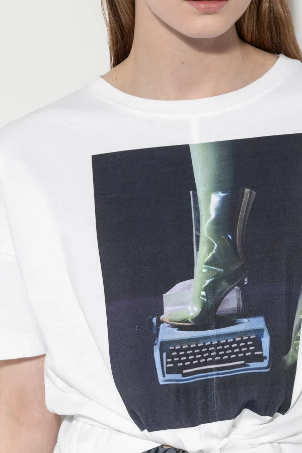 Shirts & Tops-LUISA CERANO T-Shirt Mit Print-Motiv white