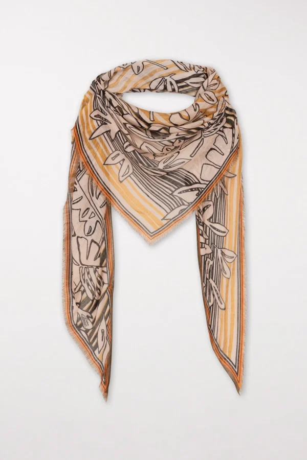 Accessoires-LUISA CERANO Tuch Mit Leaf-Print multi