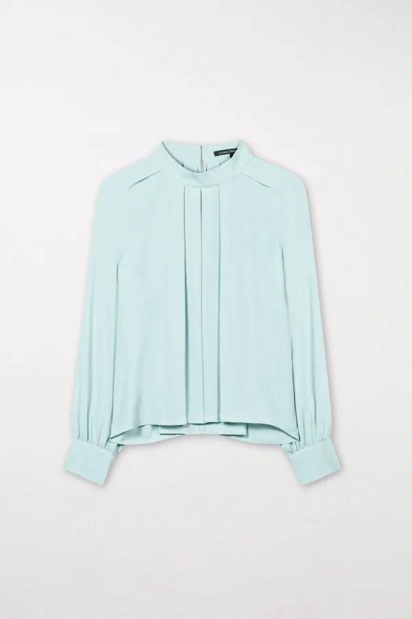 Blusen-LUISA CERANO Tunikabluse Aus Seiden-Mix mineral aqua