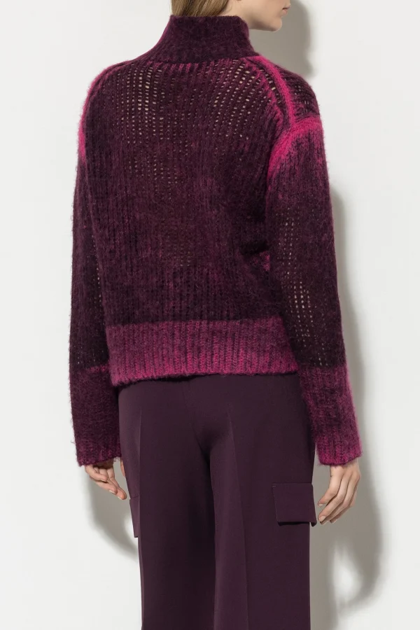 Strick-LUISA CERANO Turtleneck Mit Spray-Effekt burgundy / ultra pink