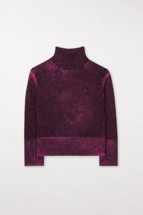 Strick-LUISA CERANO Turtleneck Mit Spray-Effekt burgundy / ultra pink