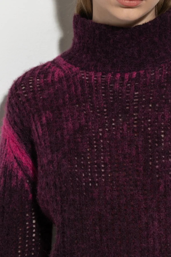 Strick-LUISA CERANO Turtleneck Mit Spray-Effekt burgundy / ultra pink