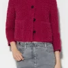 Jacken & Mäntel-LUISA CERANO Tweedjacke Aus Bouclé-Wolle berry pink