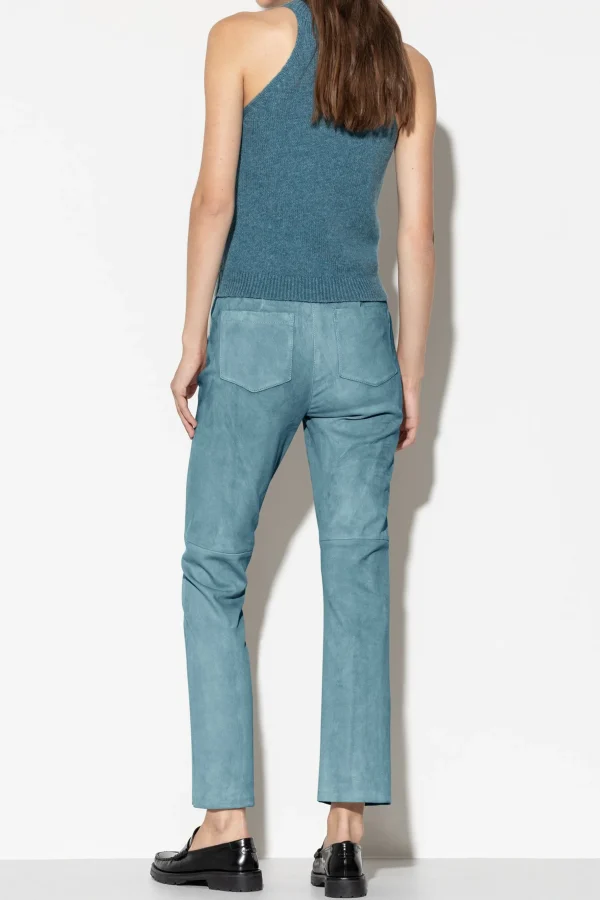 Hosen-LUISA CERANO Veloursleder-Babyflare-Pants