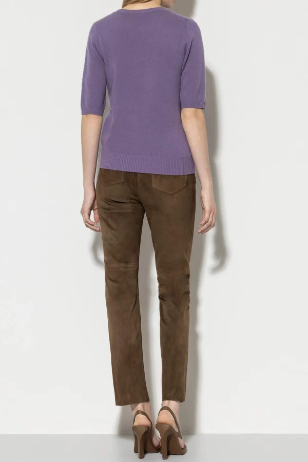 Hosen-LUISA CERANO Veloursleder-Babyflare-Pants