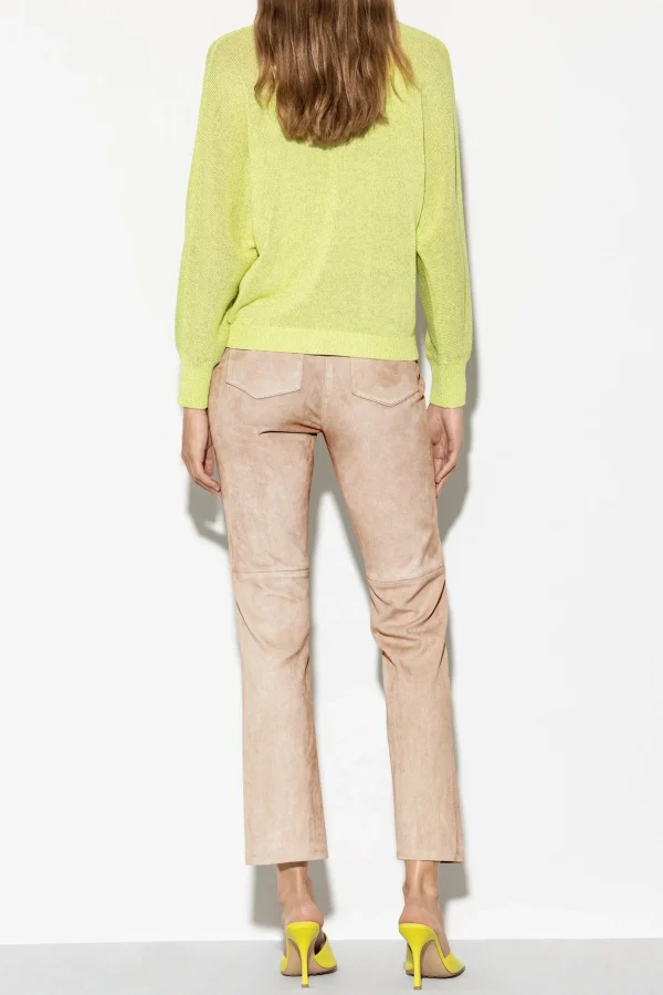 Hosen-LUISA CERANO Veloursleder-Babyflare-Pants