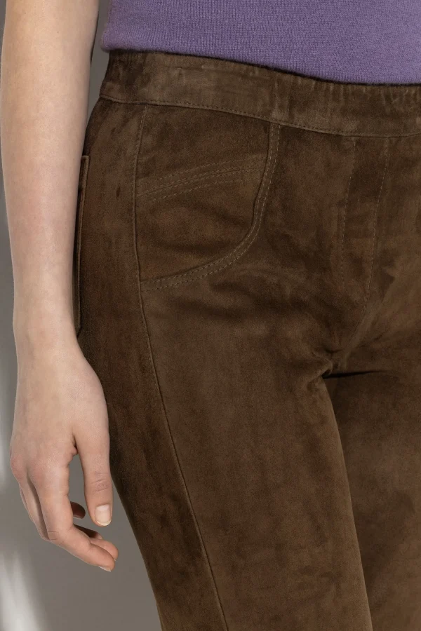 Hosen-LUISA CERANO Veloursleder-Babyflare-Pants