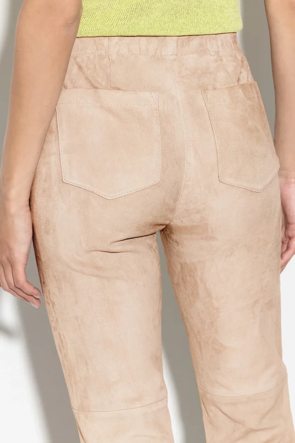 Hosen-LUISA CERANO Veloursleder-Babyflare-Pants