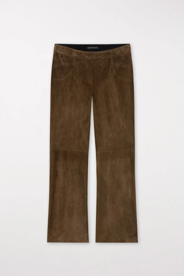Hosen-LUISA CERANO Veloursleder-Babyflare-Pants