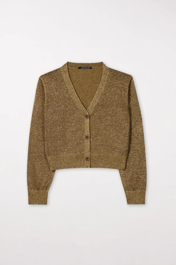 Strick-LUISA CERANO Verkürzter Cardigan tobacco