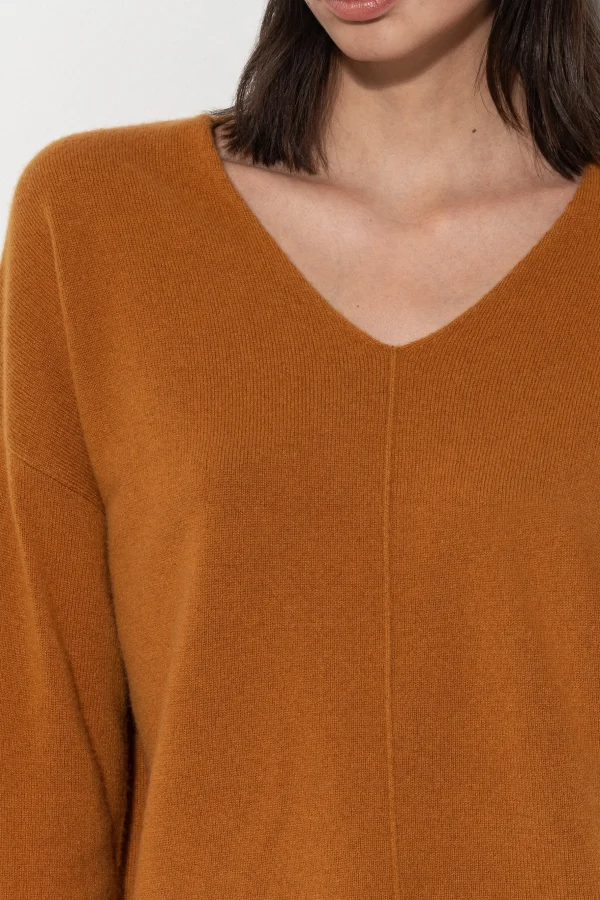 Strick-LUISA CERANO V-Neck-Pulli Aus Kaschmir-Mix