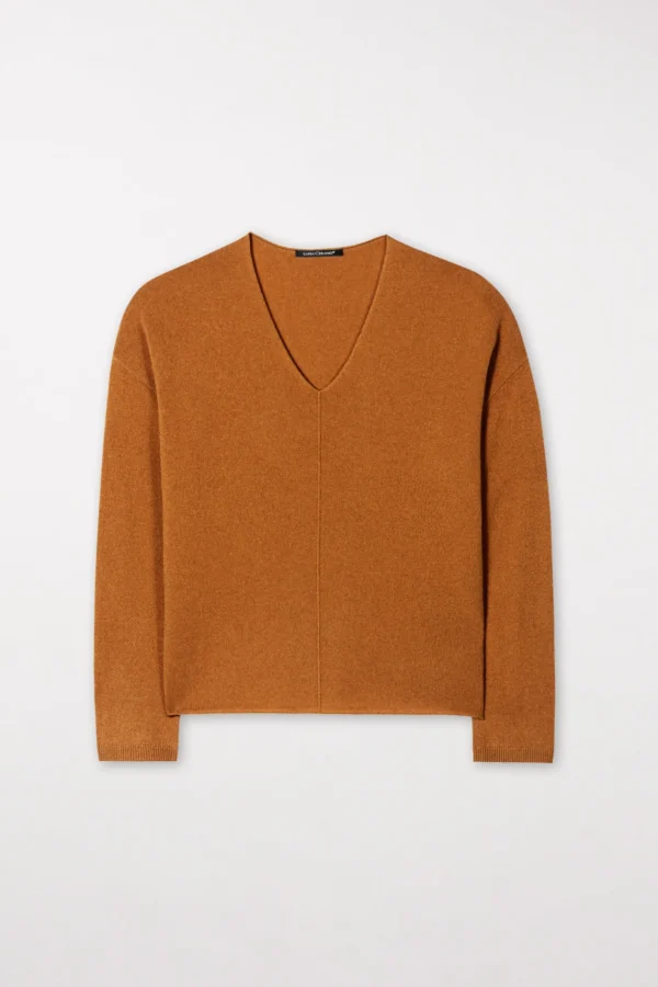 Strick-LUISA CERANO V-Neck-Pulli Aus Kaschmir-Mix