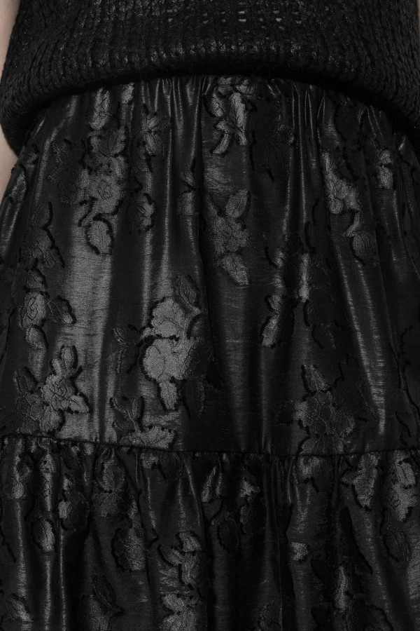 Röcke-LUISA CERANO Volantrock Mit Flower-Design black