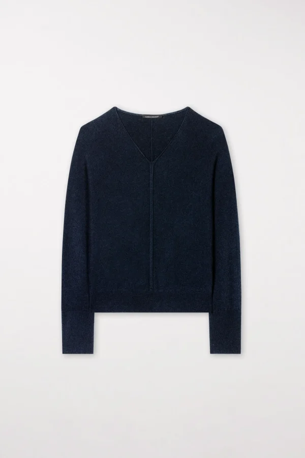 Strick-LUISA CERANO V-Pullover Aus Kaschmir-Mix