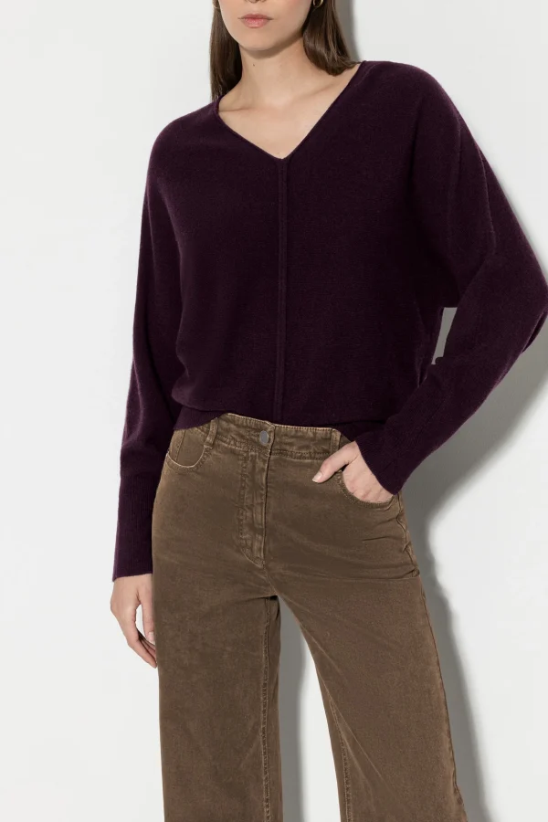 Strick-LUISA CERANO V-Pullover Aus Kaschmir-Mix