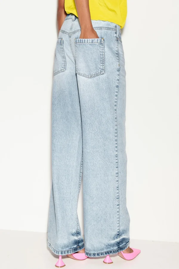 Hosen | Denim-LUISA CERANO Wideleg-Blue-Denim denim blue