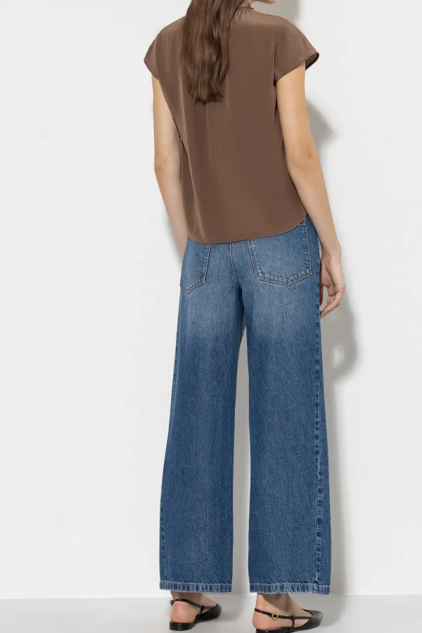 Denim | Hosen-LUISA CERANO Wideleg-Denim denim blue